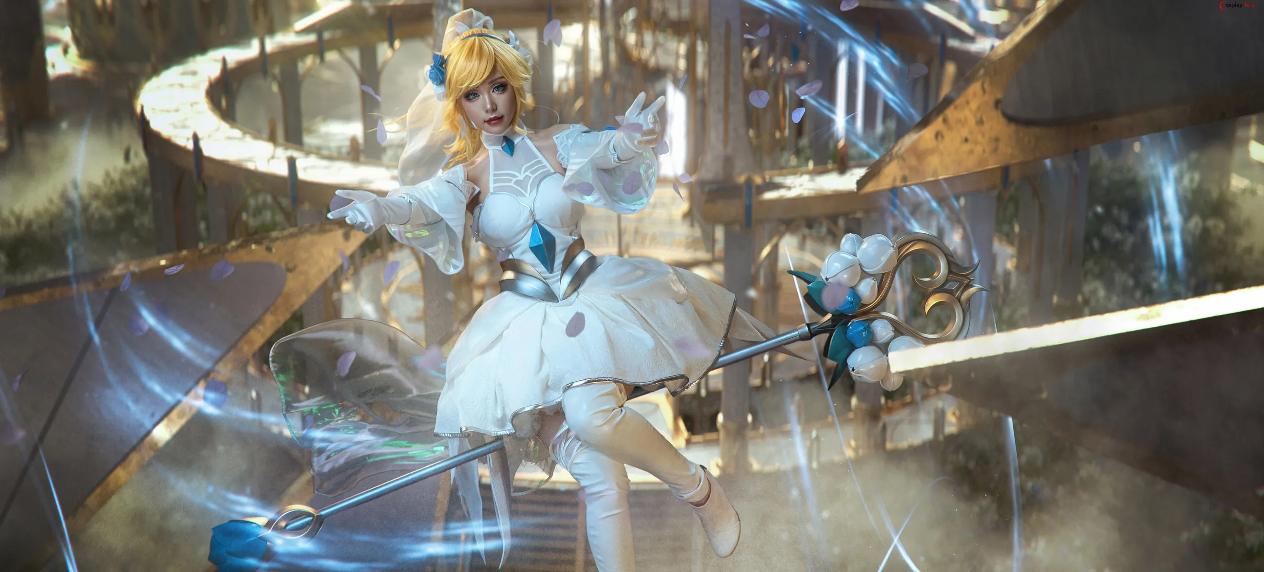 Nekokoyoshi (爆机少女喵小吉) cosplay Lux – League of Legends “44 photos and 1 video” 第41张图