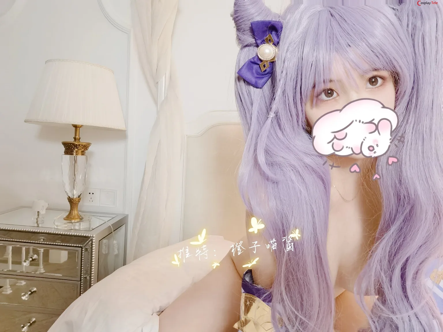 Chengzimiaoj (橙子喵酱) cosplay Keqing – Genshin Impact “50 photos” 第10张图