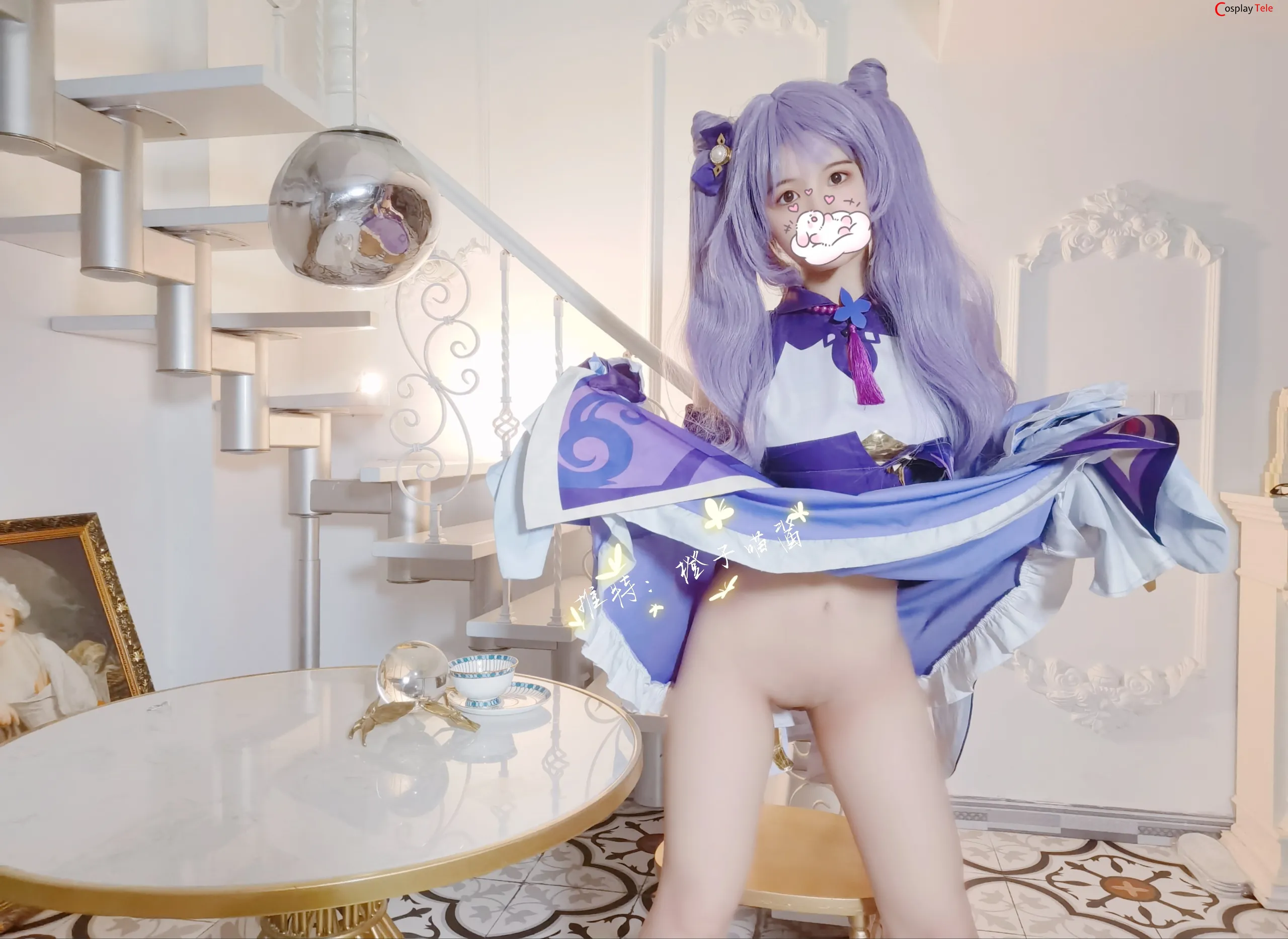 Chengzimiaoj (橙子喵酱) cosplay Keqing – Genshin Impact “50 photos” 第50张图