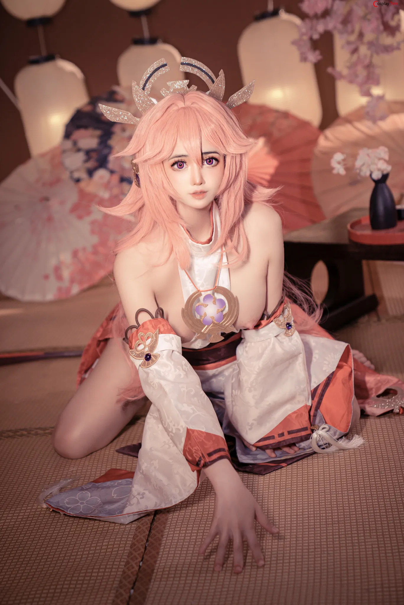 SleeppyLee1 (小礼好困) cosplay Yae Miko – Genshin Impact “39 photos” 第16张图