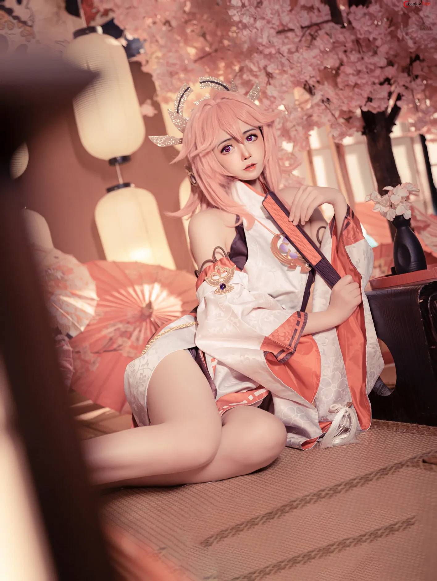 SleeppyLee1 (小礼好困) cosplay Yae Miko – Genshin Impact “39 photos” 第1张图