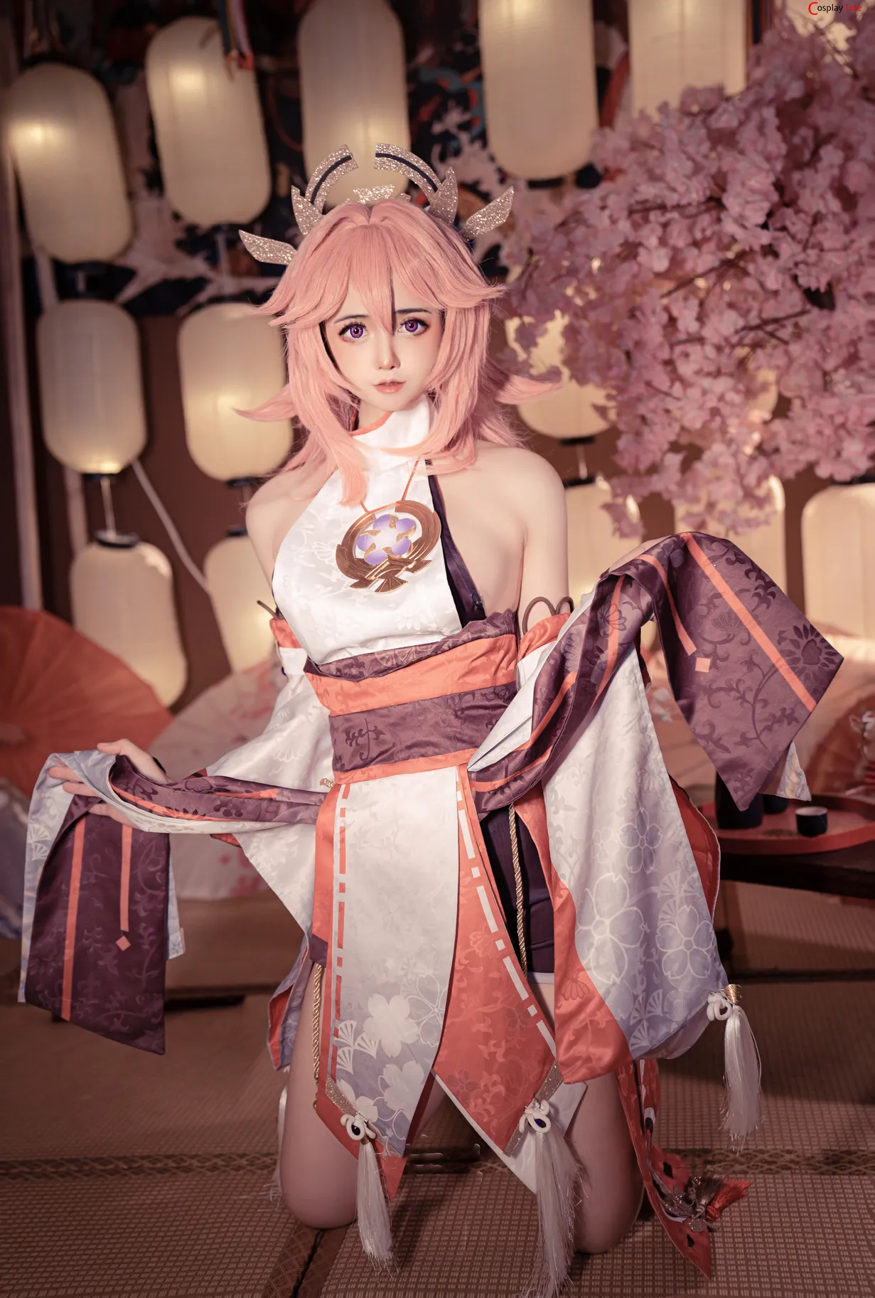 SleeppyLee1 (小礼好困) cosplay Yae Miko – Genshin Impact “39 photos” 第2张图