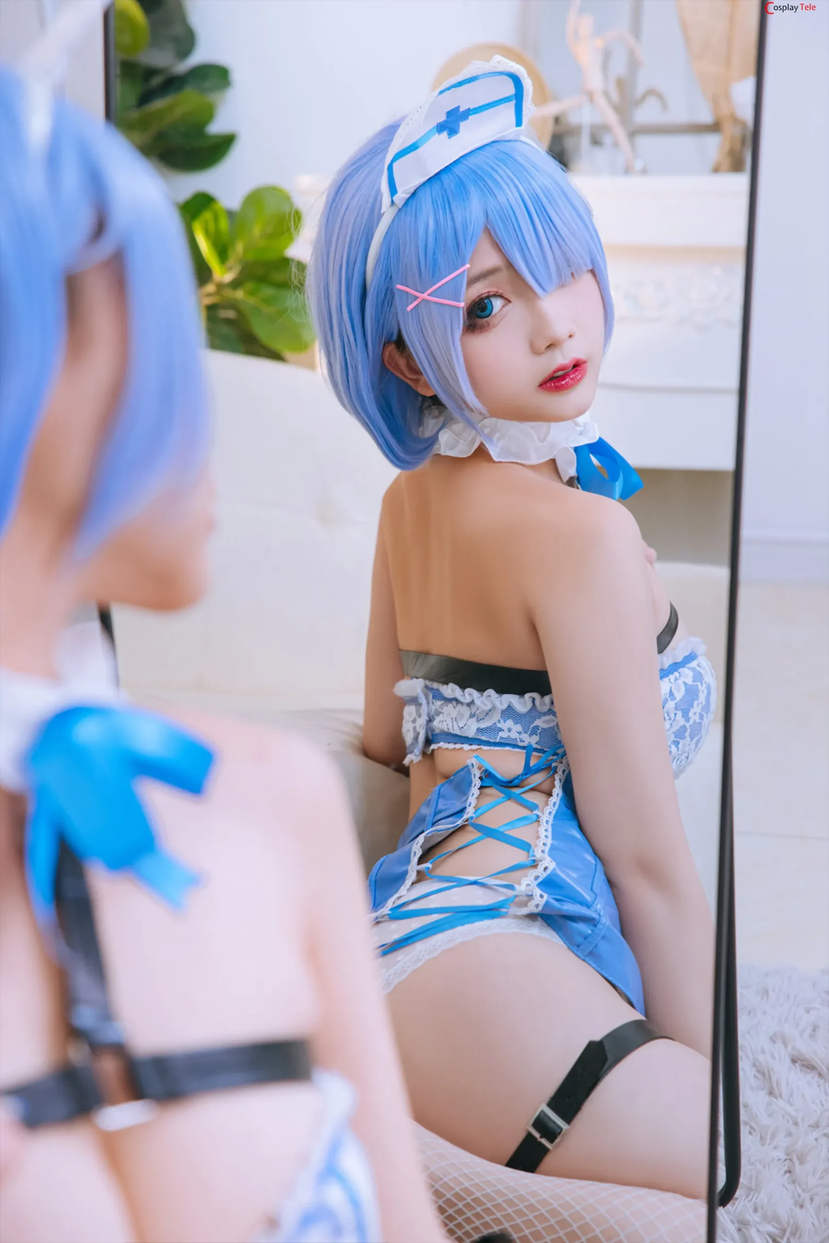 Rinaijiao-(日奈娇) cosplay Rem Nurse – Re:Zero “88 photos” 第38张图