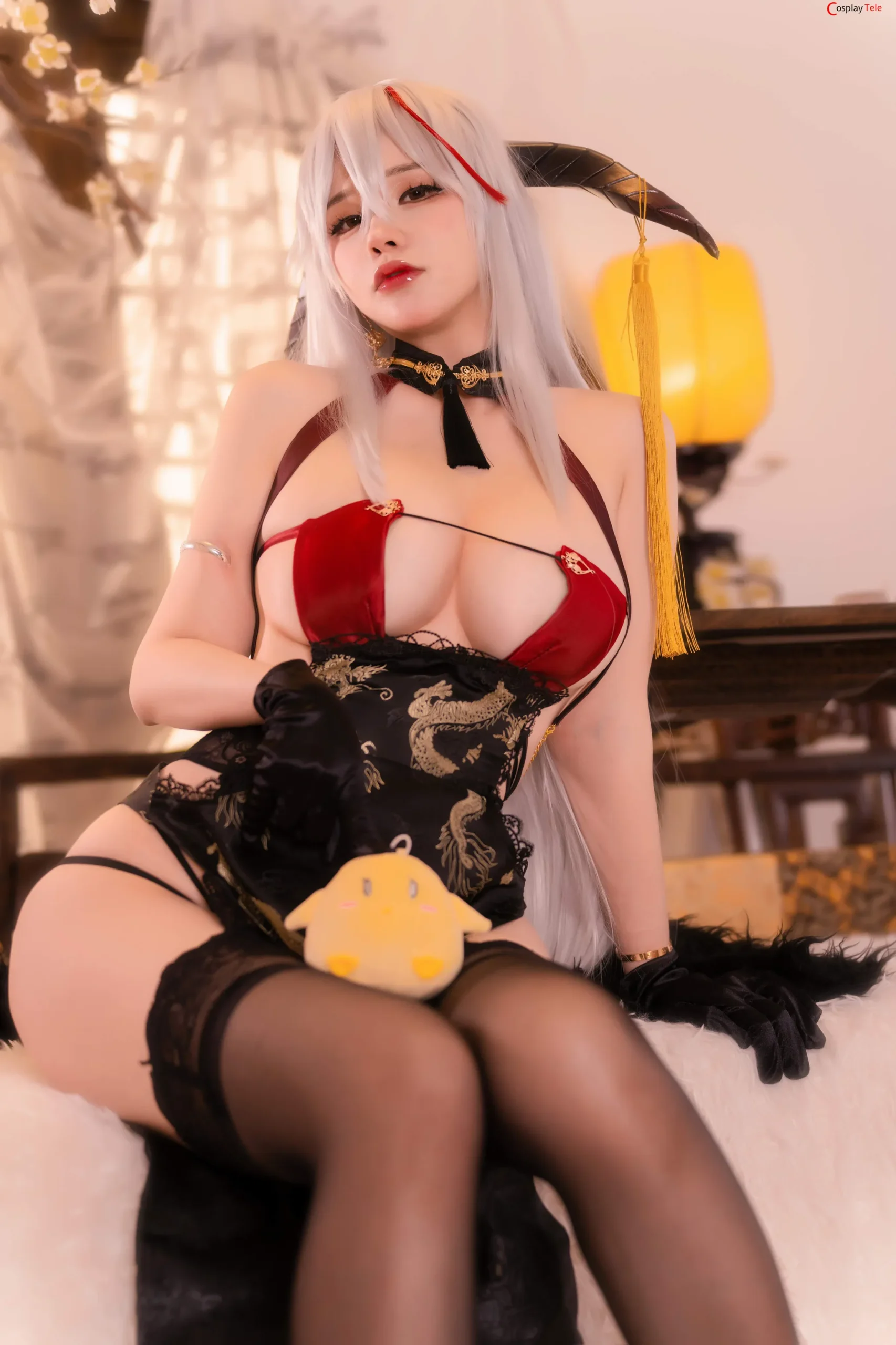 Rissoft 前羽 cosplay Agir Qipao – Azur Lane “28 photos” 第8张图