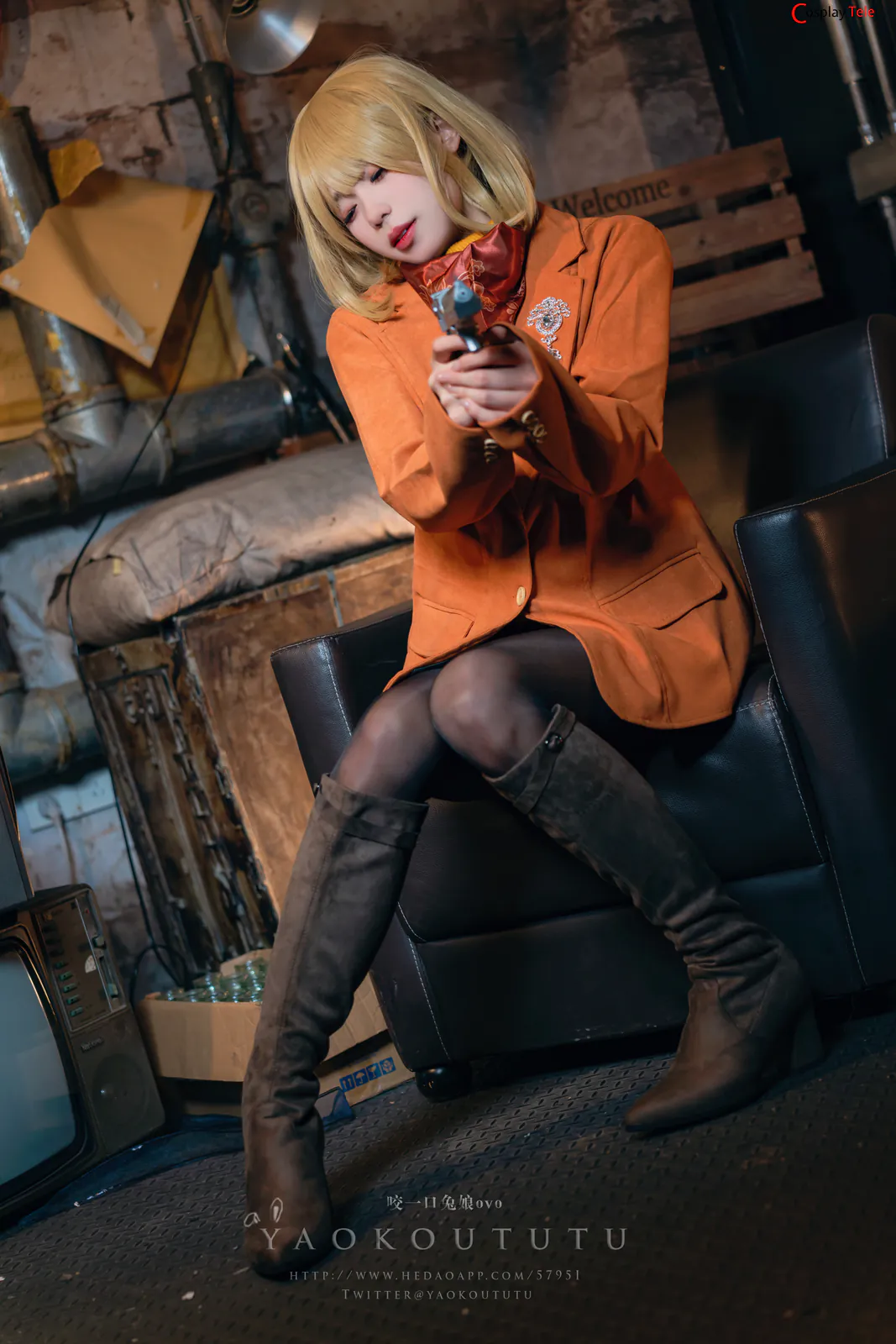 咬一口兔娘ovo (Yaokoututu) cosplay Ashley Graham – Resident Evil “58 photos and 1 video” 第4张图