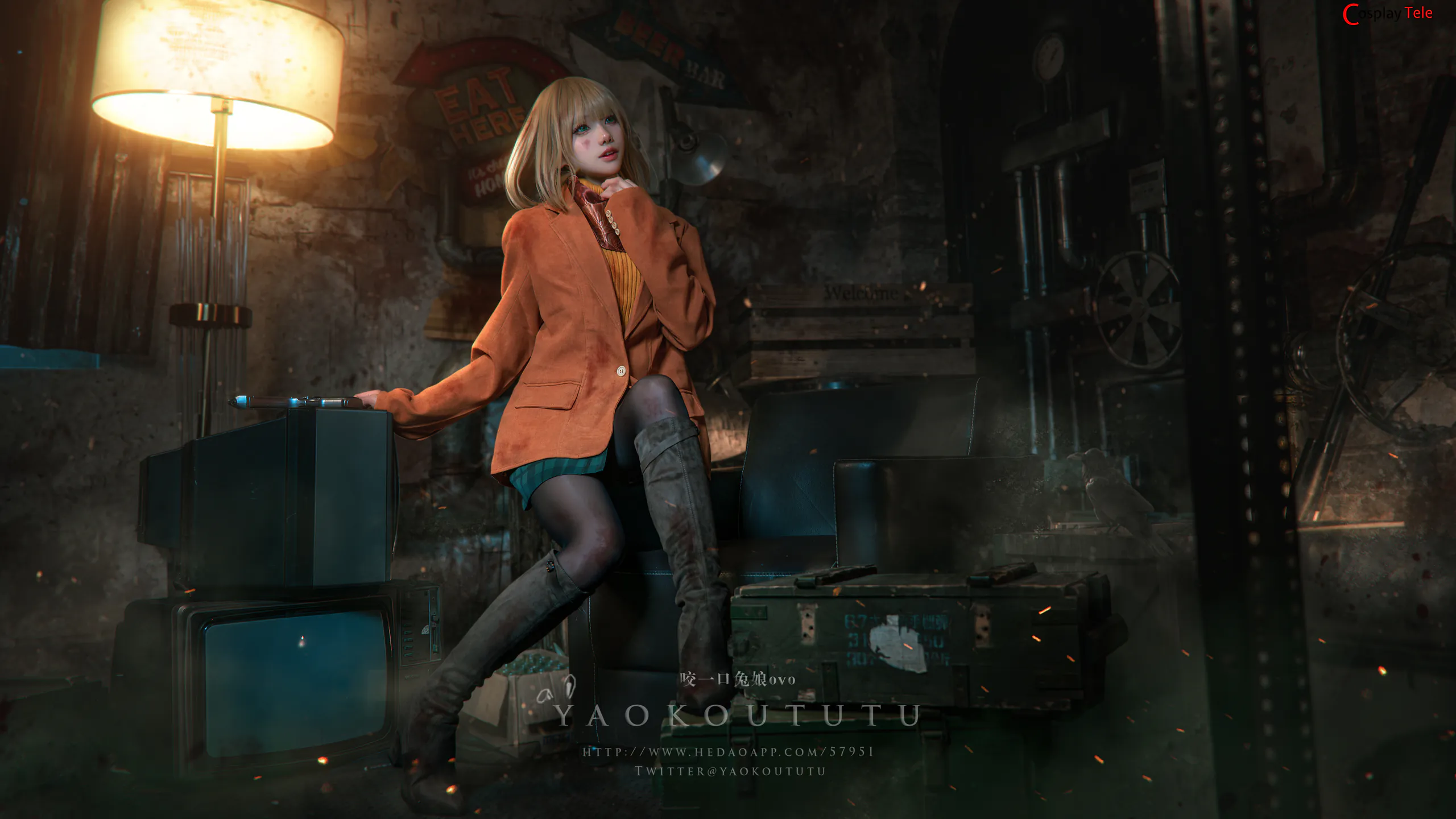 咬一口兔娘ovo (Yaokoututu) cosplay Ashley Graham – Resident Evil “58 photos and 1 video” 第6张图
