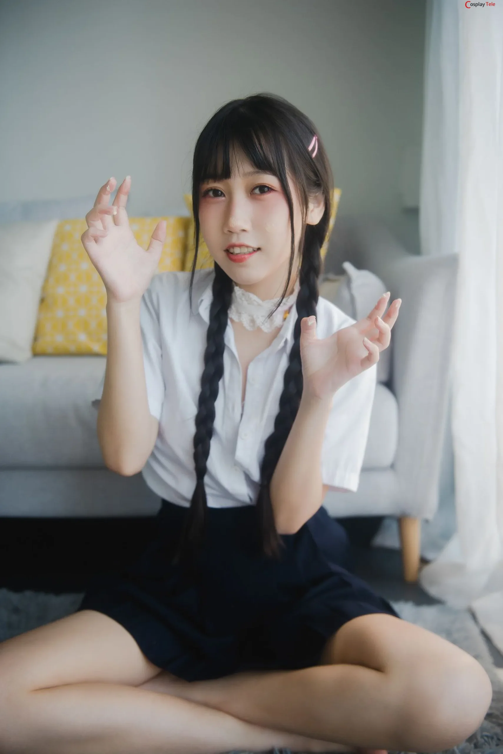 不呆猫 (budaidaimao) – Cream girl “80 photos and 4 videos” 第4张图