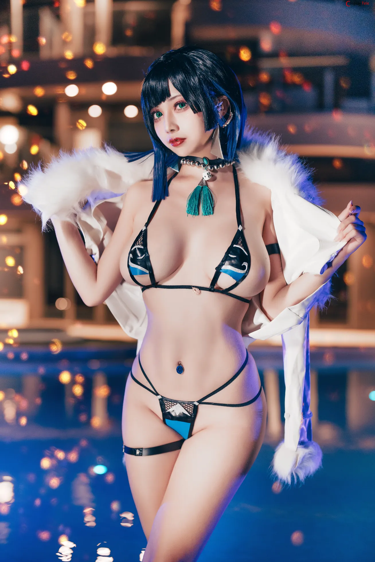 Okita Rinka (沖田凜花Rinka) cosplay Yelan – Genshin Impact “31 photos” 第1张图