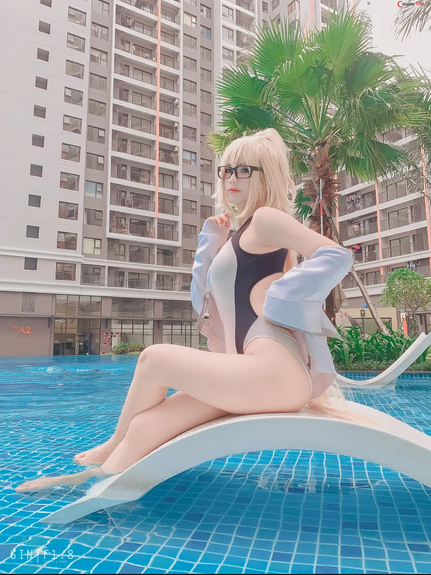 Pyoncos (ピオン) cosplay Jeanne d’Arc Swiming – Fate/Grand Order “37 photos” 第30张图
