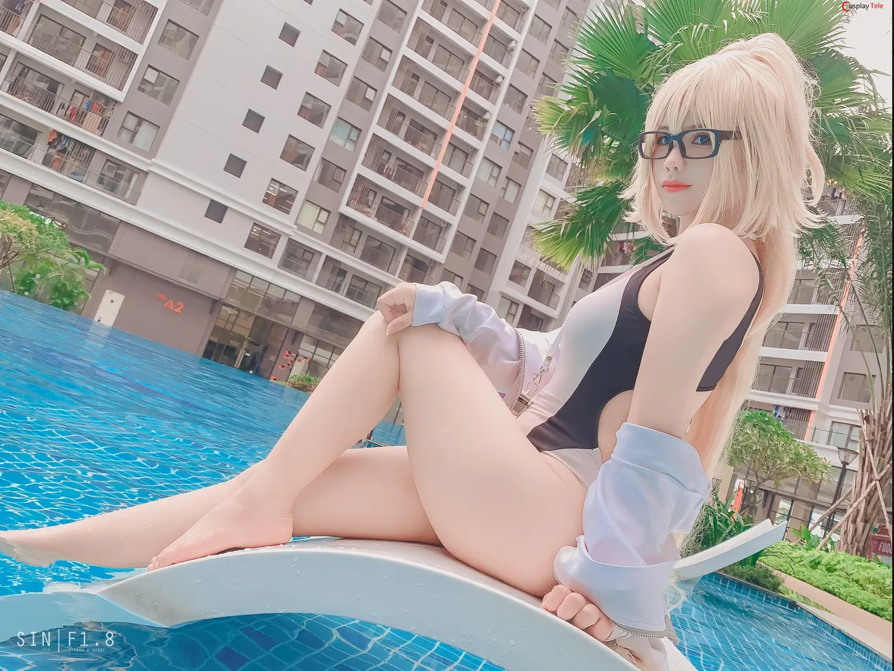 Pyoncos (ピオン) cosplay Jeanne d’Arc Swiming – Fate/Grand Order “37 photos” 第31张图