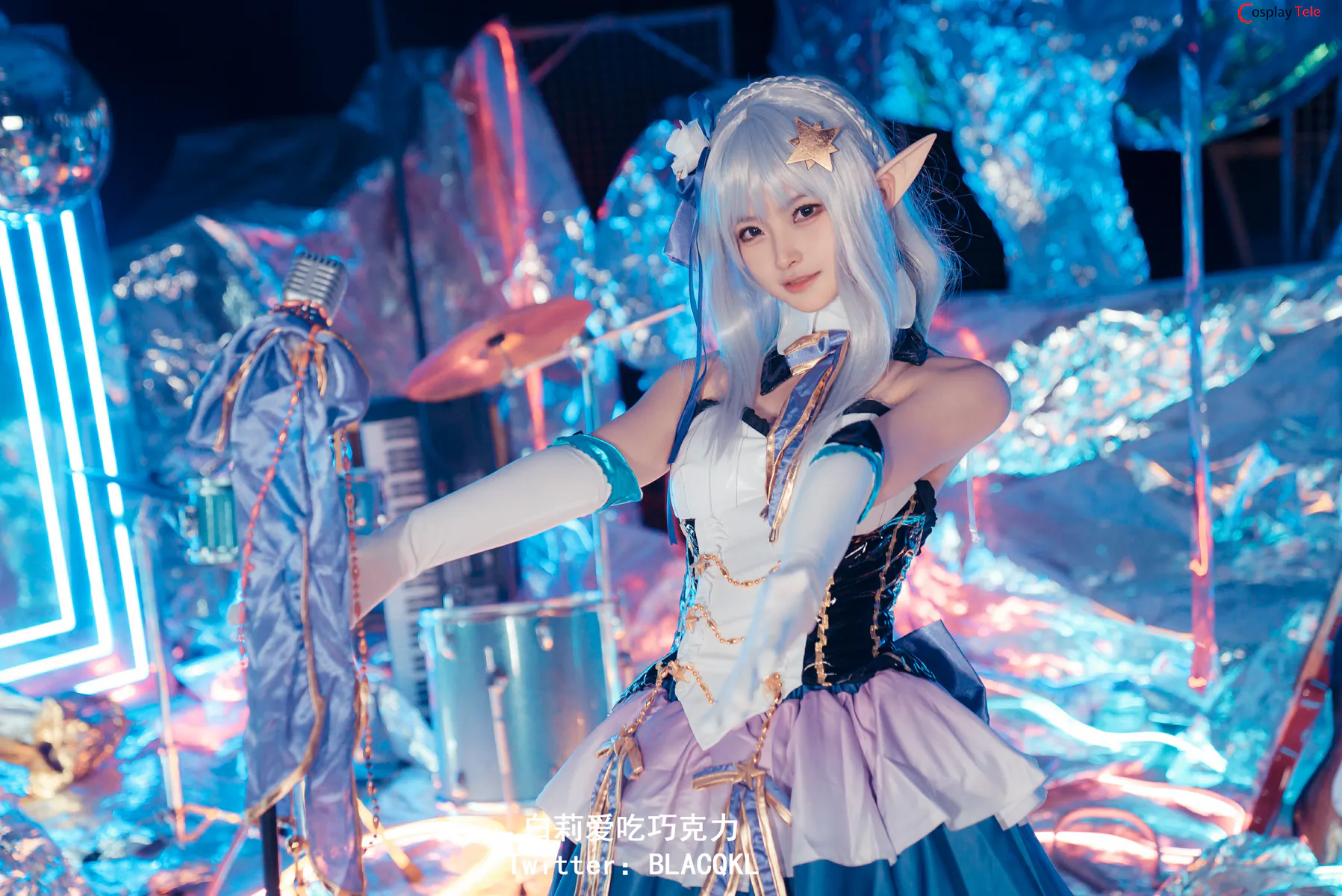 Blacqkl (白莉爱吃巧克力) cosplay Emilia – Re:Zero “62 photos” 第39张图