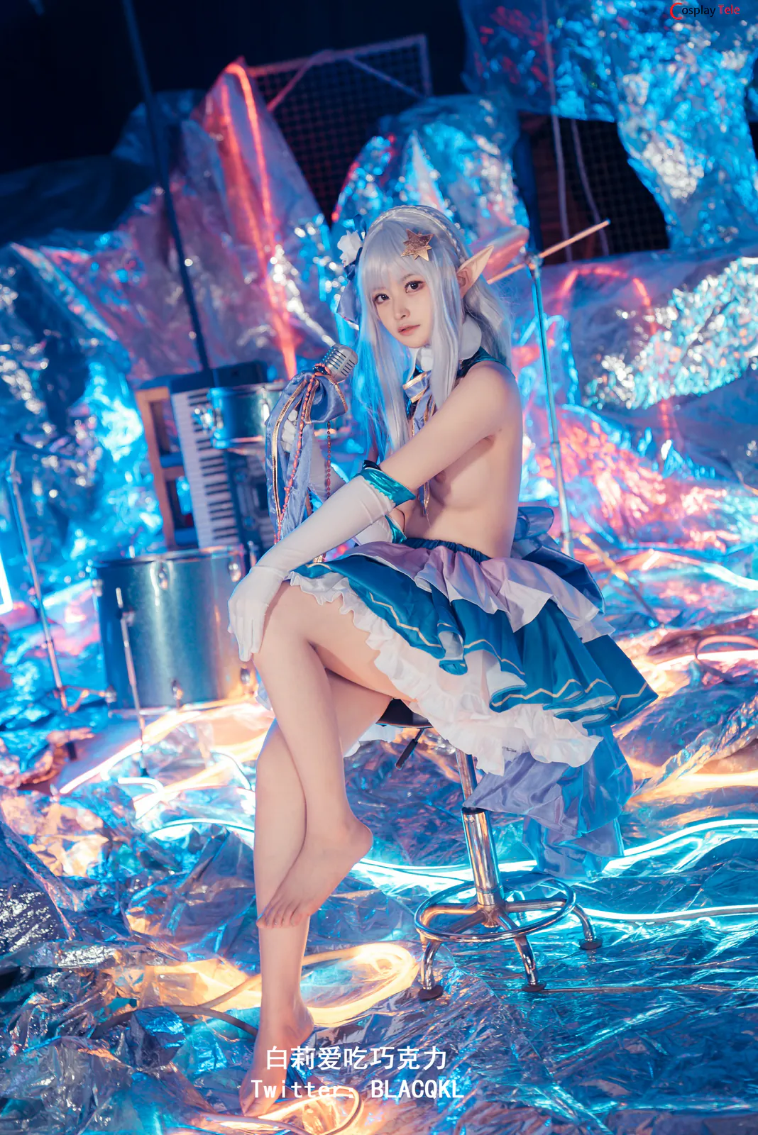 Blacqkl (白莉爱吃巧克力) cosplay Emilia – Re:Zero “62 photos” 第43张图