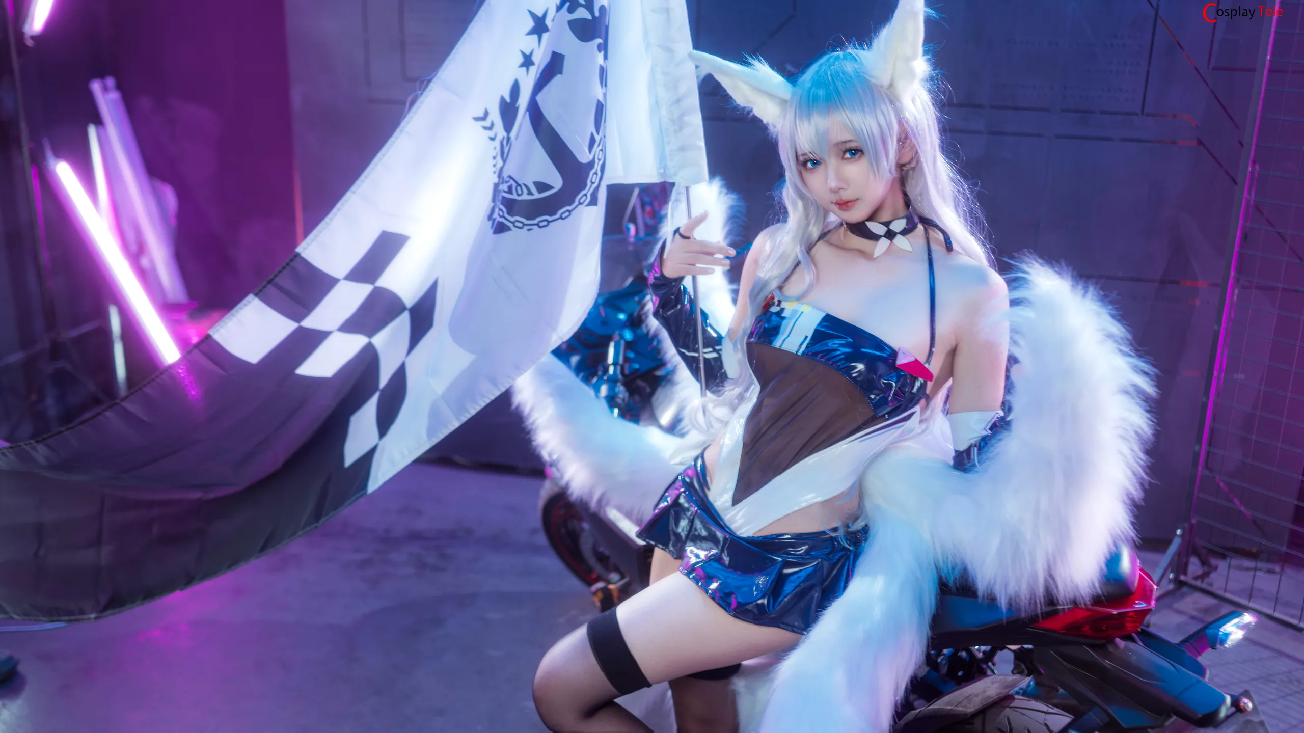 艾西aiwest and 仙九Airi cosplay Baltimore and Shinano Racing Queen – Azur Lane “47 photos” 第4张图