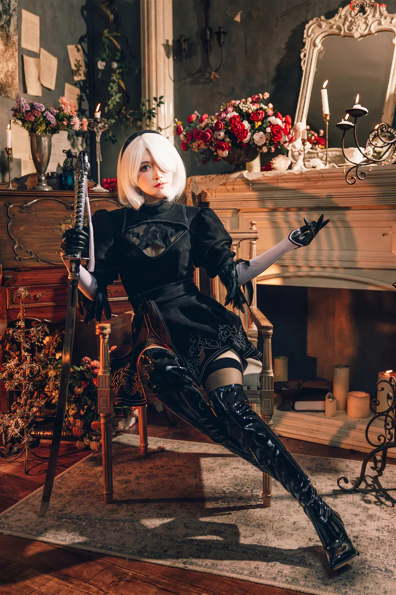 鹿八岁baby (baby-LuLu) cosplay 2B – Nier:Automata “97 photos and 1 videos” 第34张图
