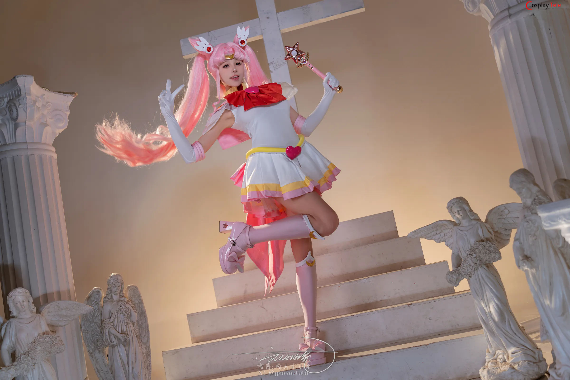 咬一口兔娘ovo (Yaokoututu) cosplay Chibiusa Tsukino – Sailor Moon “74 photos and 1 video” 第16张图