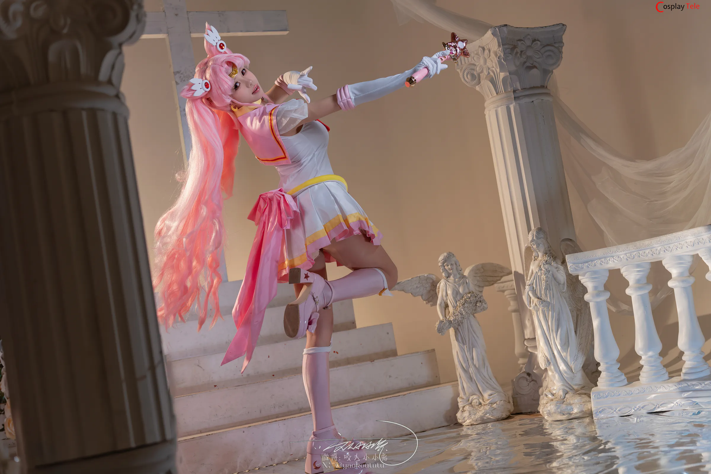 咬一口兔娘ovo (Yaokoututu) cosplay Chibiusa Tsukino – Sailor Moon “74 photos and 1 video” 第27张图