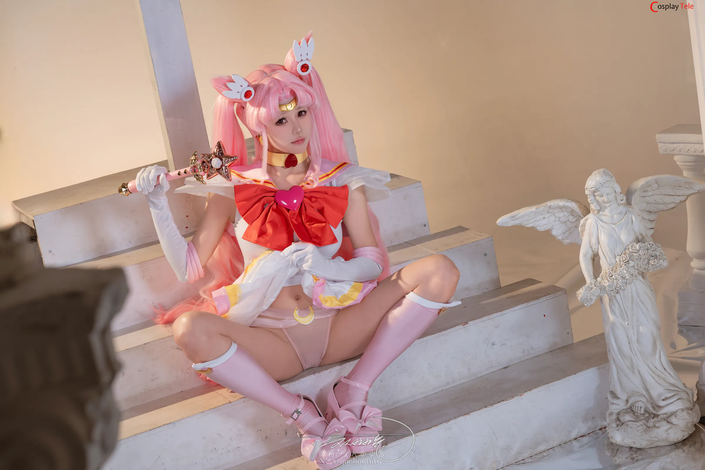 咬一口兔娘ovo (Yaokoututu) cosplay Chibiusa Tsukino – Sailor Moon “74 photos and 1 video” 第30张图