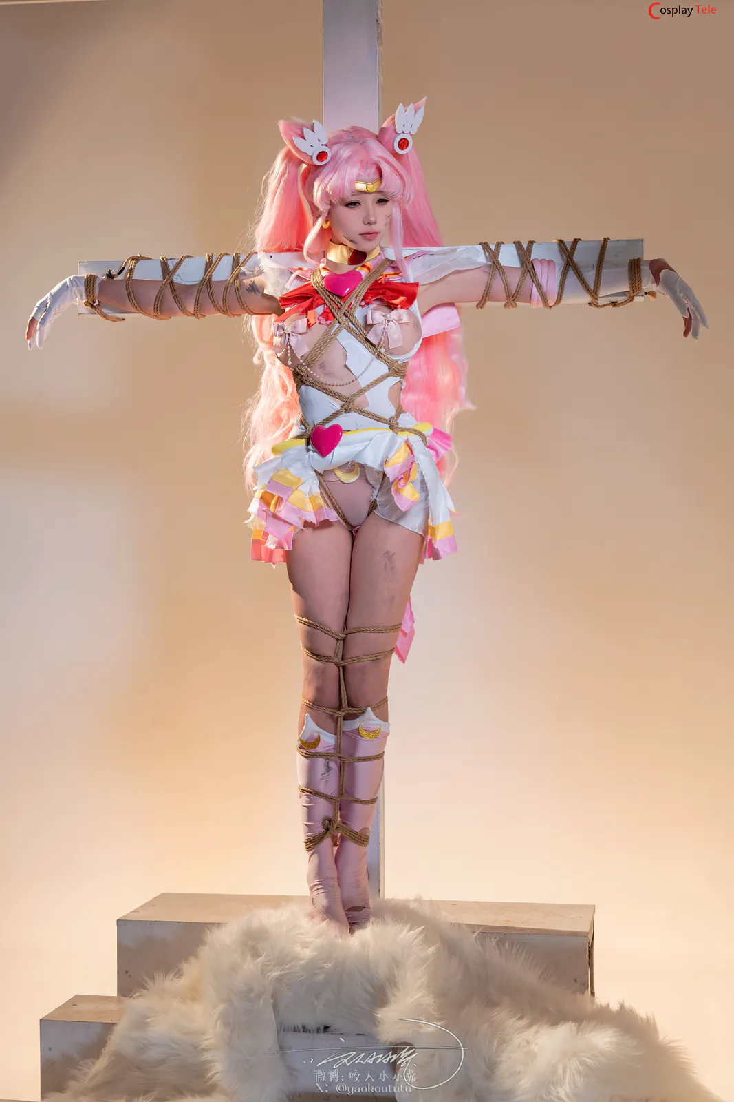 咬一口兔娘ovo (Yaokoututu) cosplay Chibiusa Tsukino – Sailor Moon “74 photos and 1 video” 第35张图