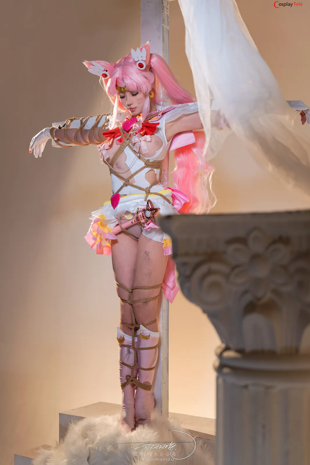 咬一口兔娘ovo (Yaokoututu) cosplay Chibiusa Tsukino – Sailor Moon “74 photos and 1 video” 第38张图