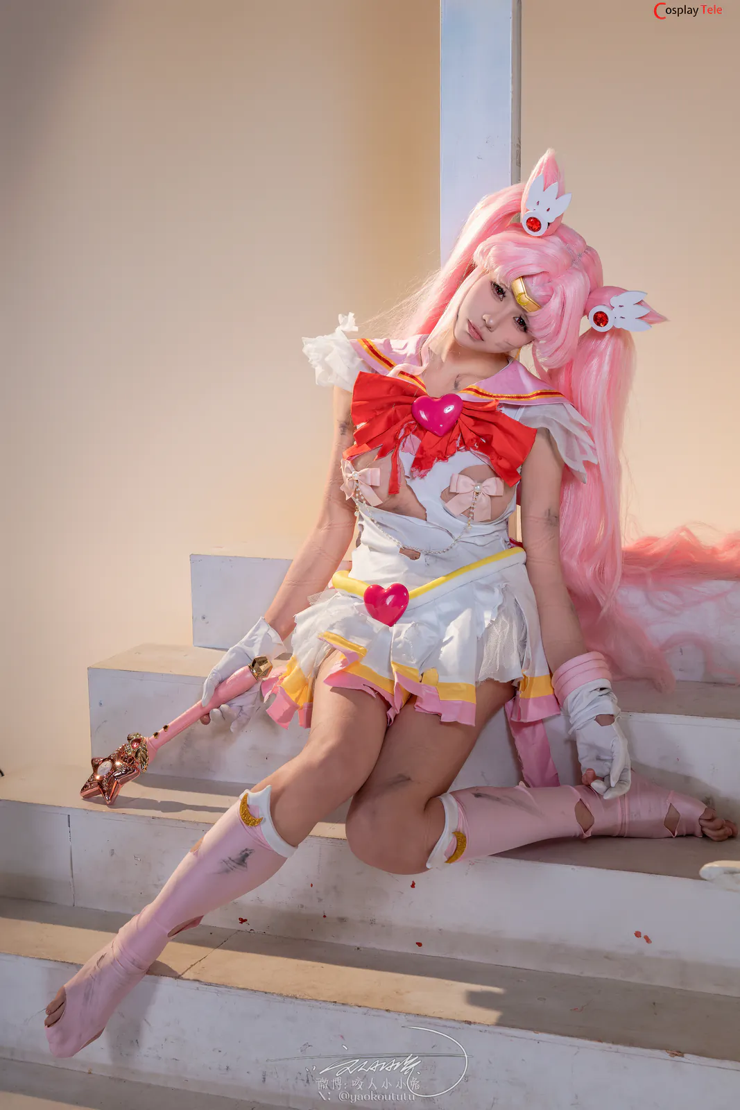 咬一口兔娘ovo (Yaokoututu) cosplay Chibiusa Tsukino – Sailor Moon “74 photos and 1 video” 第45张图