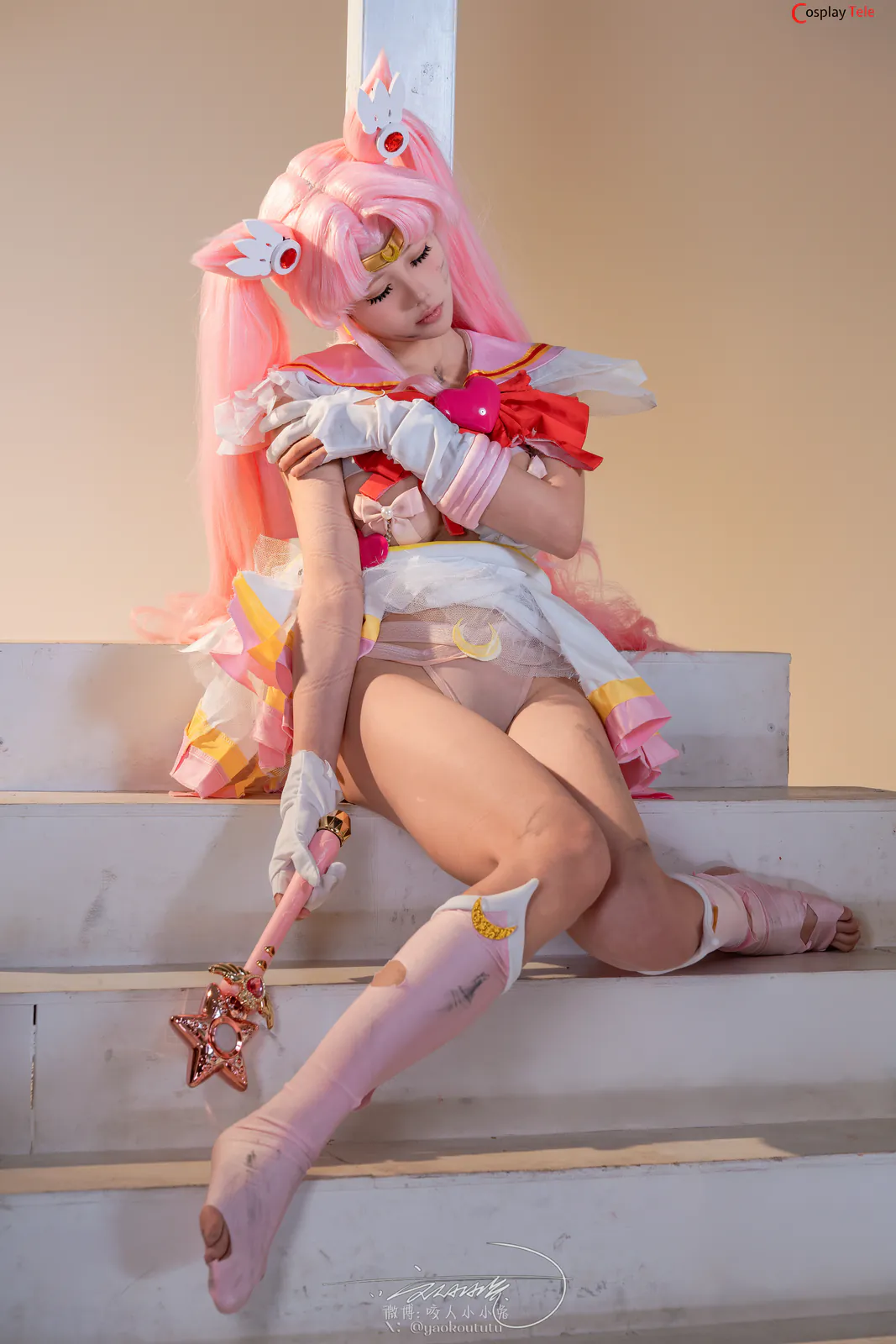 咬一口兔娘ovo (Yaokoututu) cosplay Chibiusa Tsukino – Sailor Moon “74 photos and 1 video” 第47张图