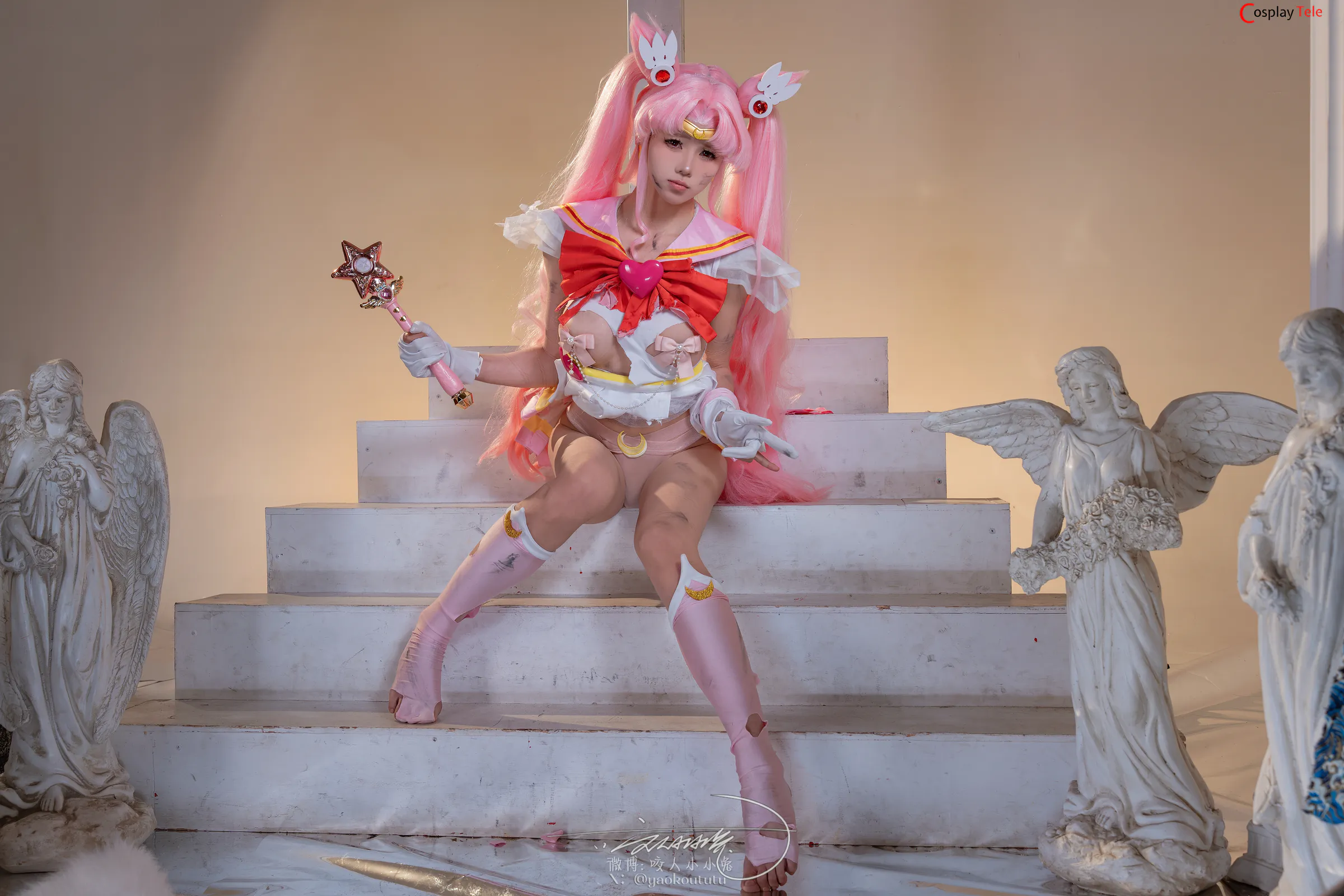 咬一口兔娘ovo (Yaokoututu) cosplay Chibiusa Tsukino – Sailor Moon “74 photos and 1 video” 第52张图