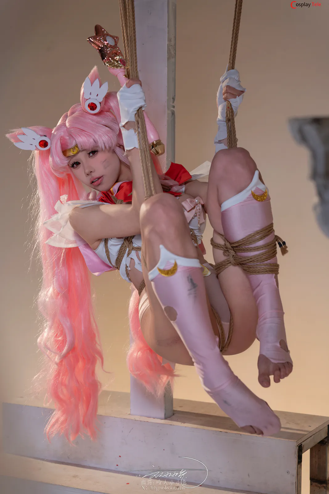 咬一口兔娘ovo (Yaokoututu) cosplay Chibiusa Tsukino – Sailor Moon “74 photos and 1 video” 第59张图