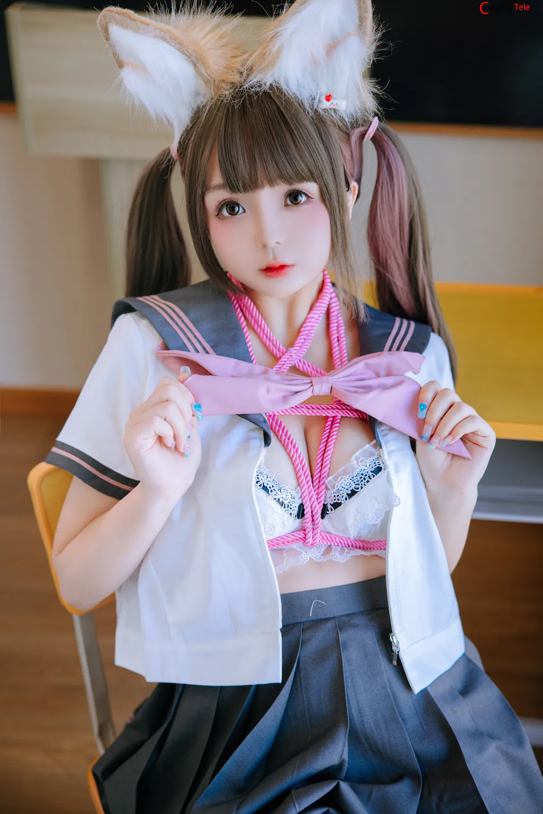 Rinaijiao-(日奈娇) – Desk Bundling “150 photos and 3 videos” 第14张图