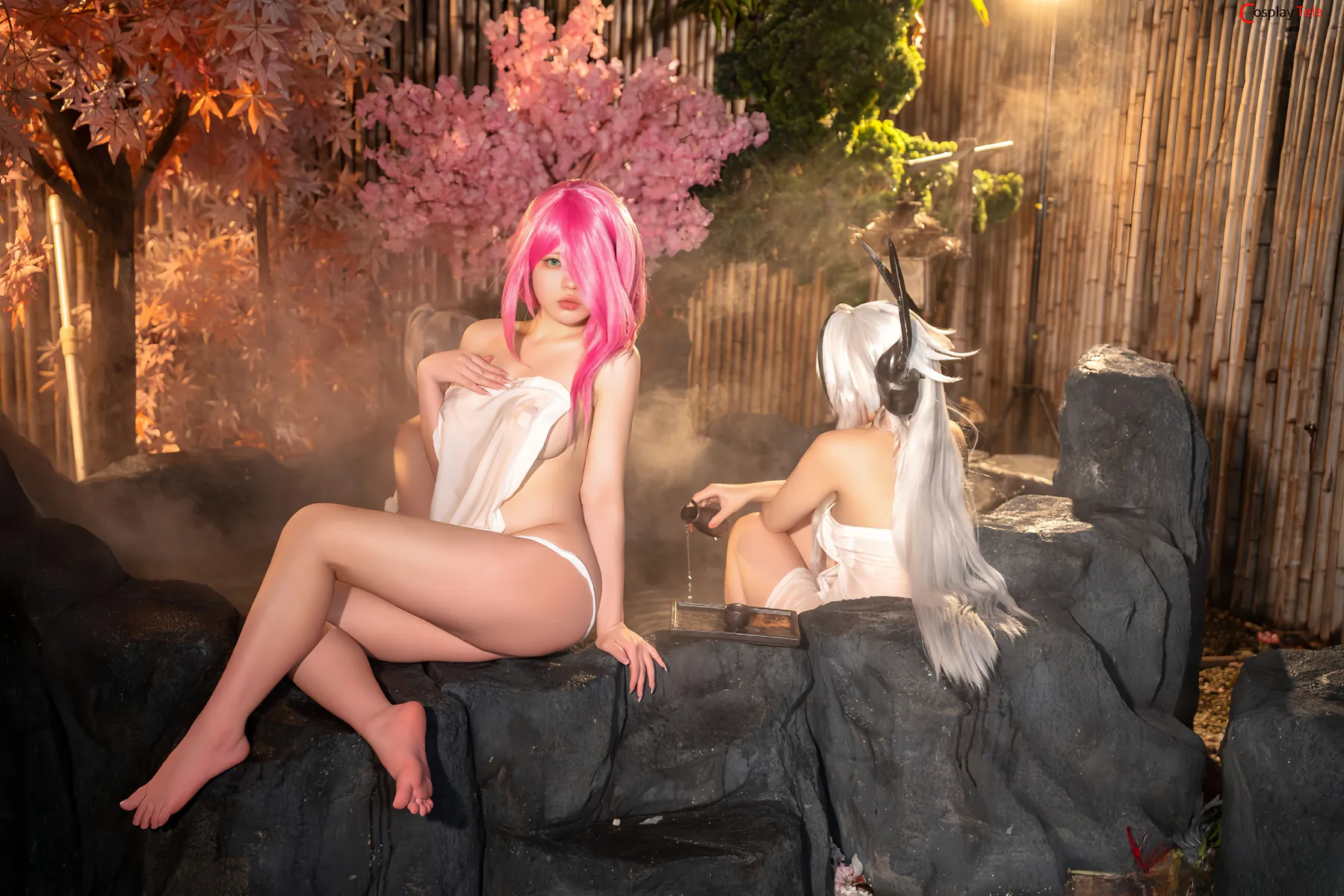 九言 (Jiu Yan) and 小瑶幺幺 (xiaoyaoyaoyao12) – Blue Hot Spring “65 photos” 第16张图