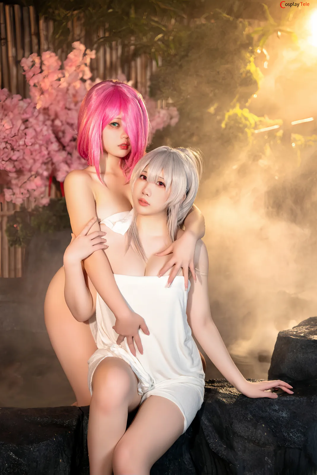 九言 (Jiu Yan) and 小瑶幺幺 (xiaoyaoyaoyao12) – Blue Hot Spring “65 photos” 第23张图
