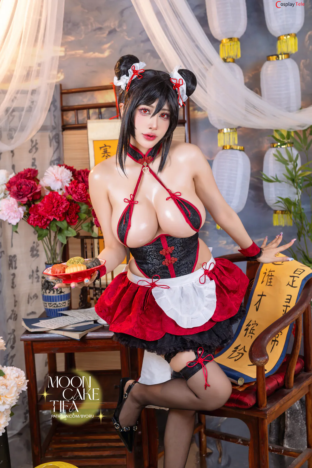 Byoru (ビョル) cosplay Tifa Lockhart Mooncake – Final Fantasy “63 photos and 29 videos” 第1张图
