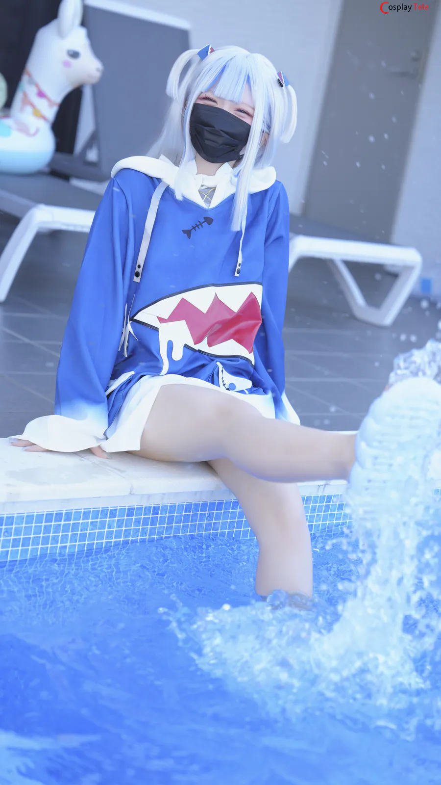 はむすけ (hamham_sk) cosplay Gawr Gura – Hololive “111 photos and 1 video” 第26张图