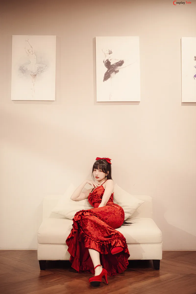 慕慕Momo – Red Dress “61 photos and 1 video” 第15张图