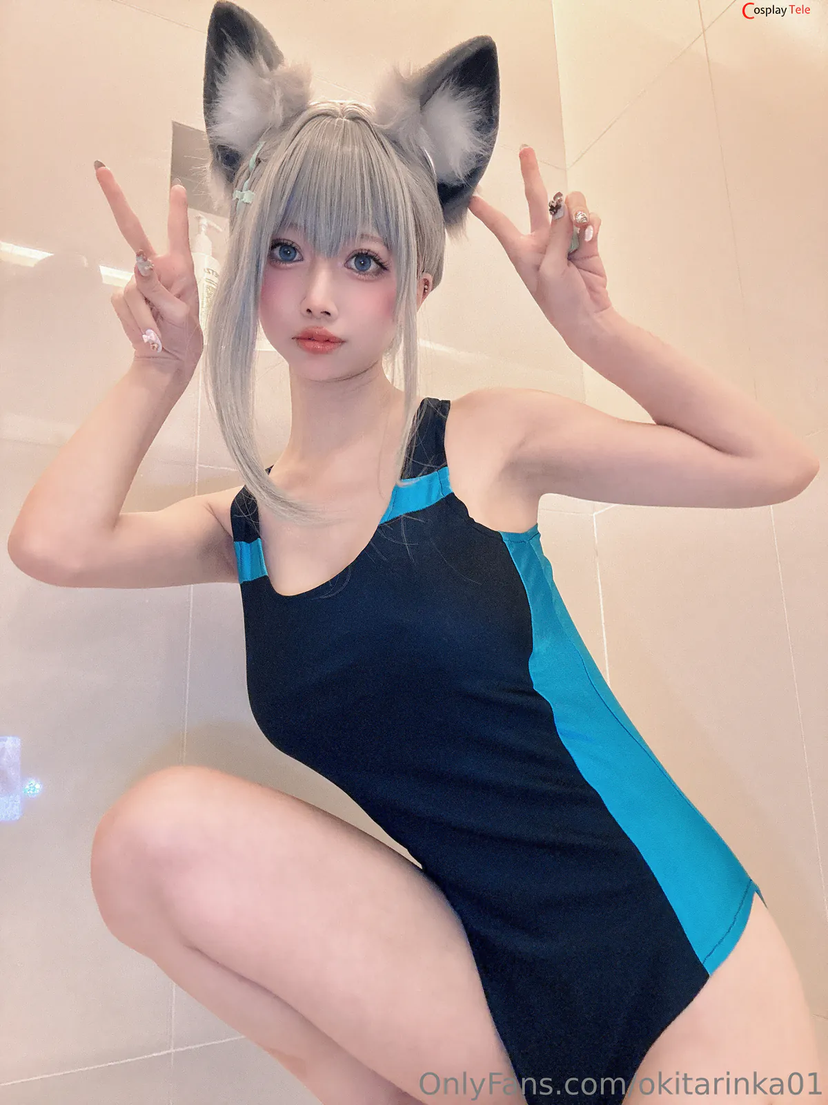 Okita Rinka (沖田凜花Rinka) cosplay Sunaookami Shiroko – Blue Archive “50 photos” 第9张图