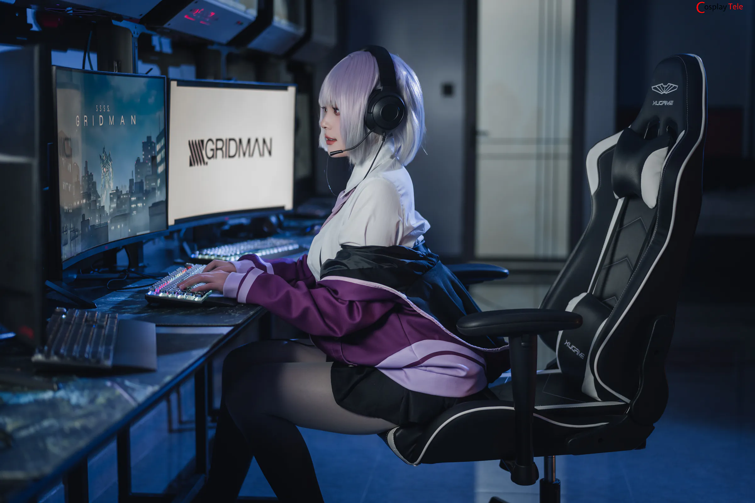 Natsuko夏夏子 cosplay Akane Shinjo – Gridman “82 photos” 第8张图