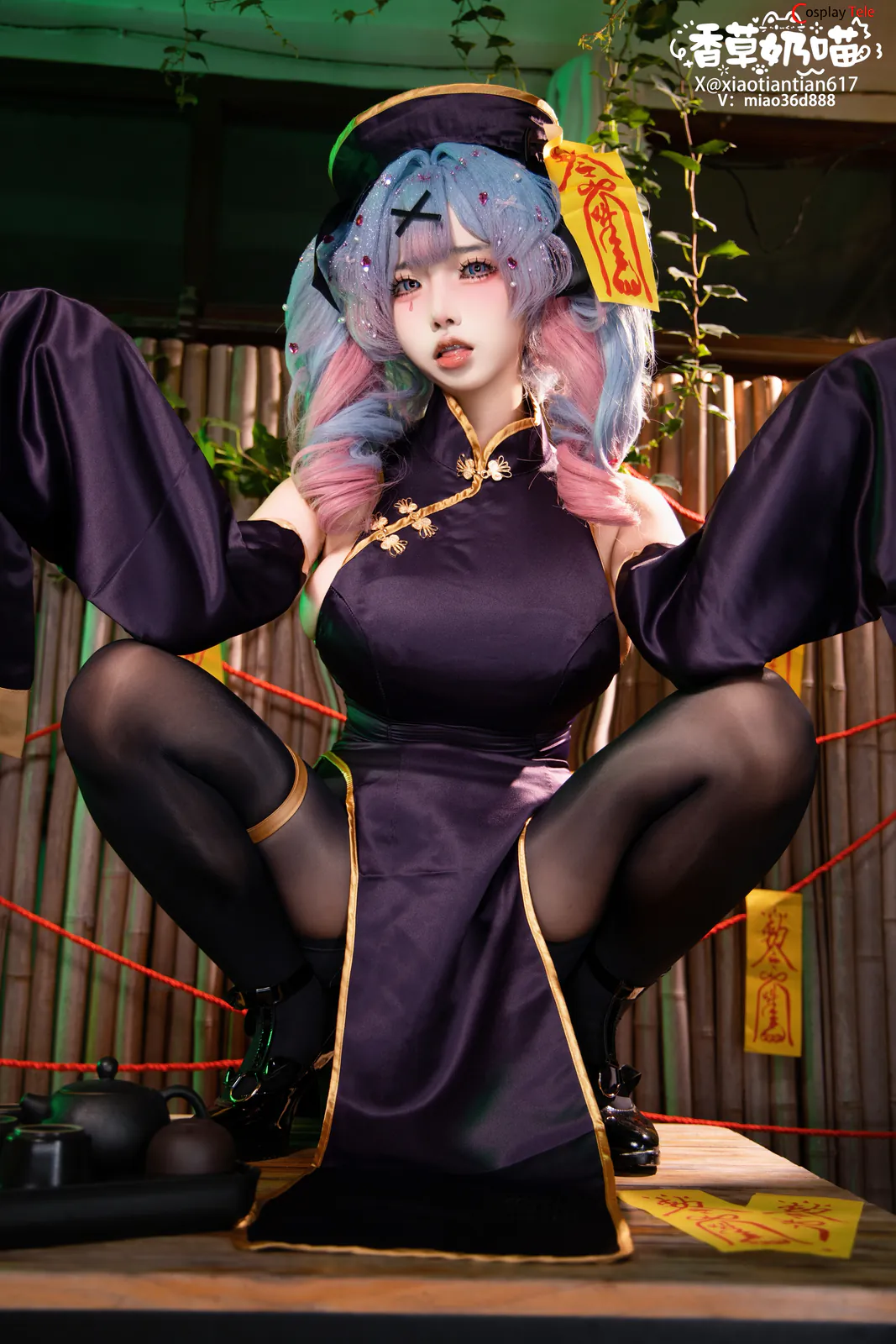 筱田甜 (xiaotiantian617) cosplay Hatsune Miku Rabbit Hole Maid “122 photos and 28 videos” 第1张图