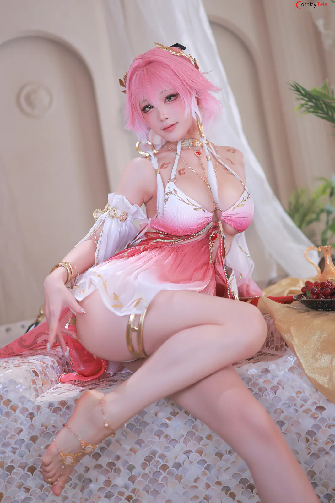 水淼Aqua cosplay Changli Swimsuit – Wuthering Waves “52 photos” 第11张图