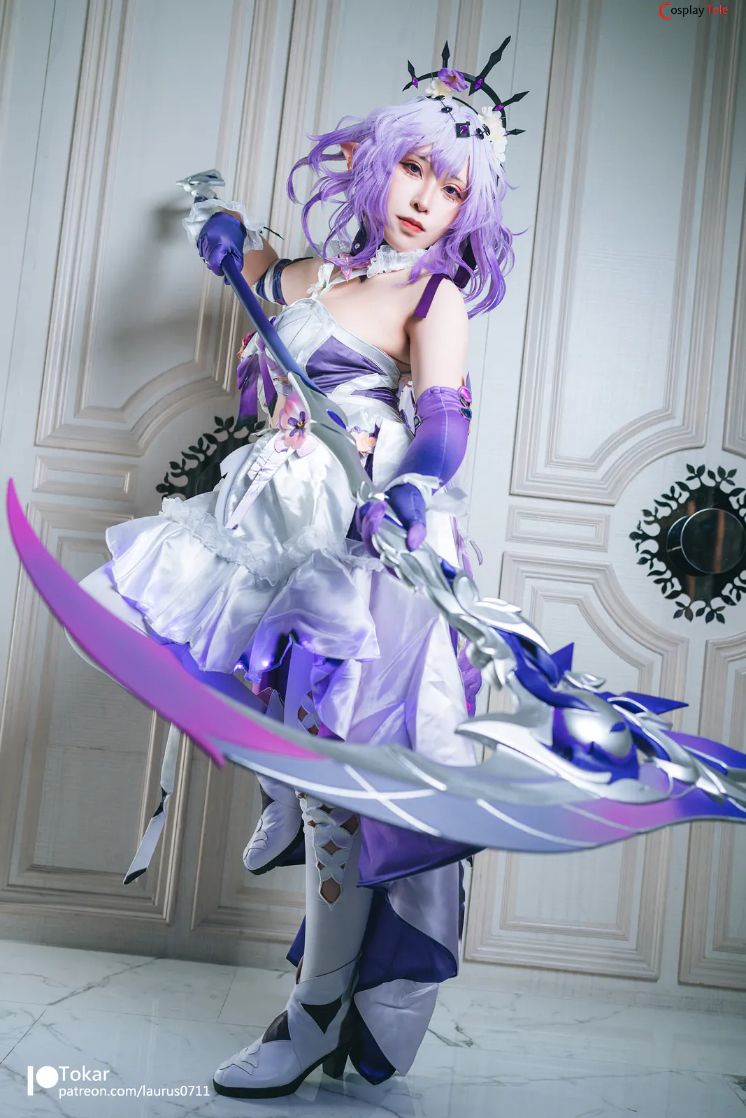 Tokar 浵卡 (laurus0711) cosplay Castorice – Honkai:Star Rail “26 photos and 1 video” 第1张图