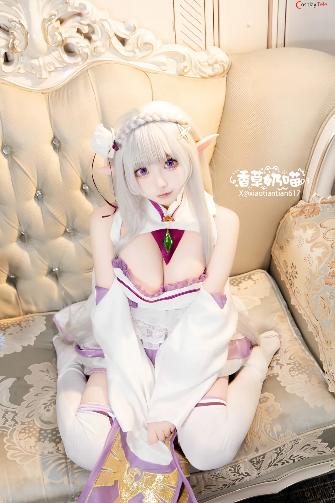 筱田甜 (xiaotiantian617) cosplay Emilia – Re:Zero “151 photos and 1 video” 第60张图