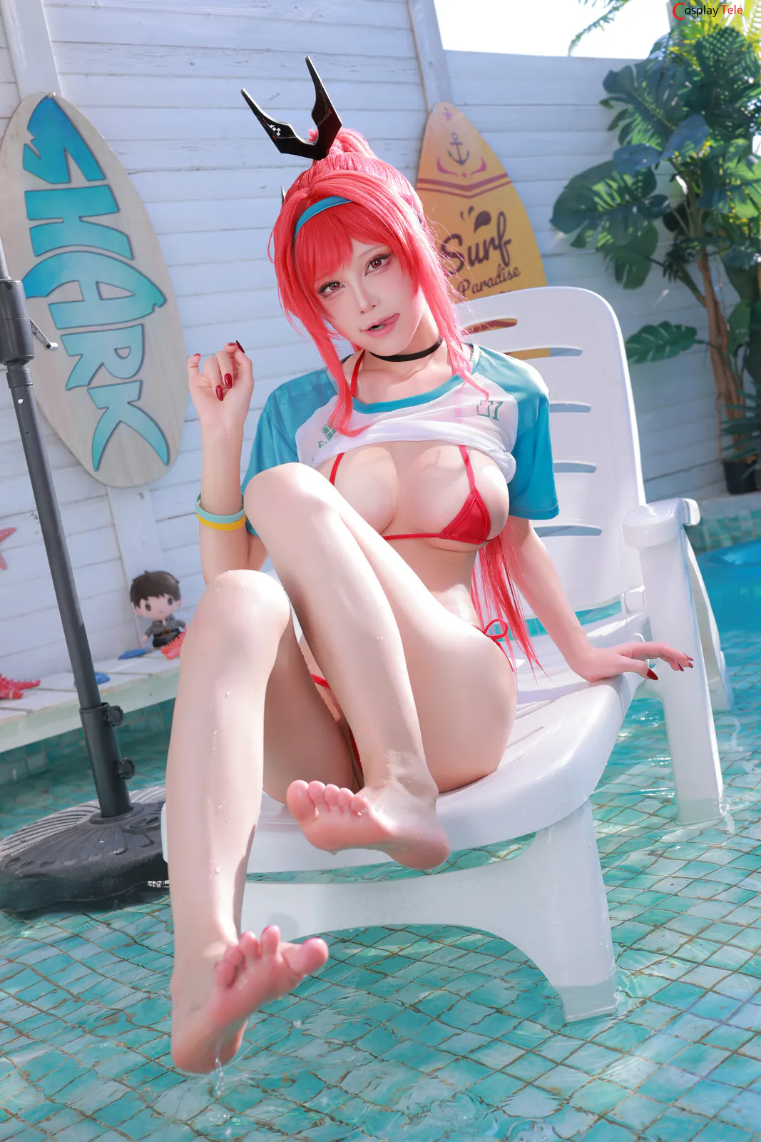 水淼Aqua cosplay Rapi Red Flavor – NIKKE “80 photos” 第2张图