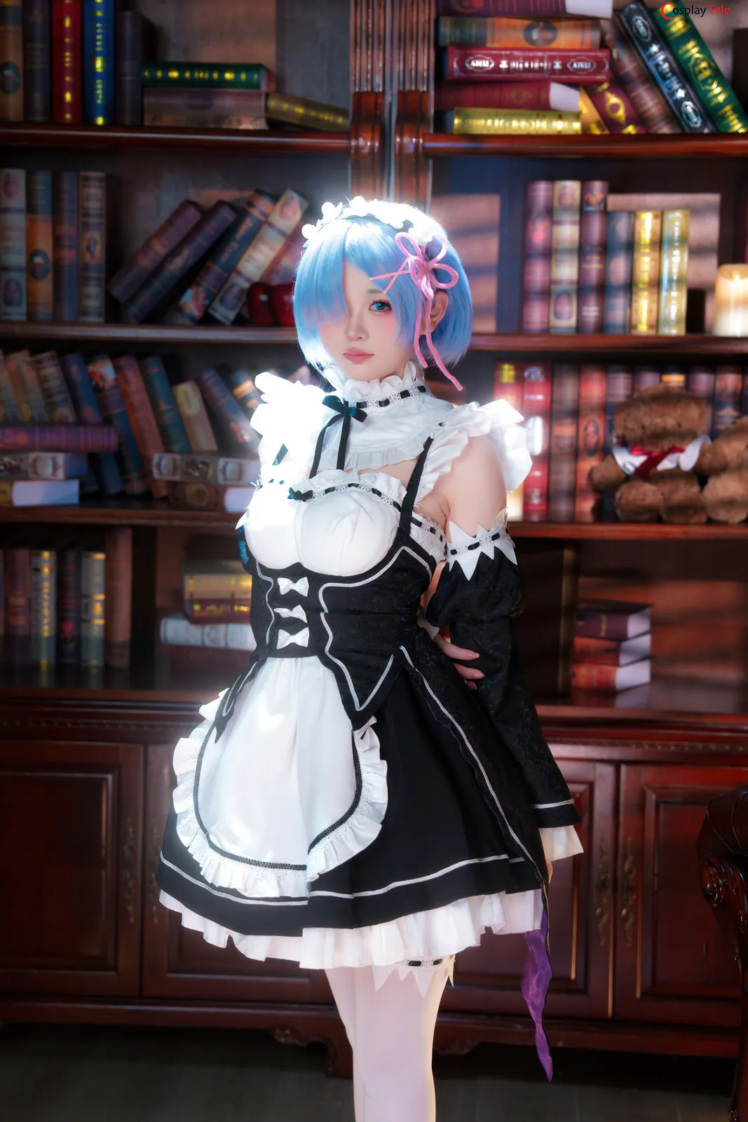 幼水铃衣 (You Shui Ling Yi) cosplay Rem – Re:Zero “108 photos and 1 video” 第1张图